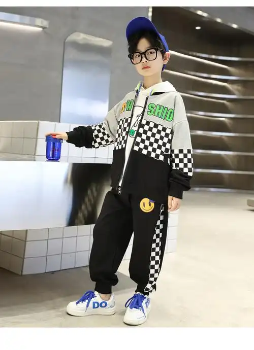 帅气12岁小男孩衣服儿童春秋装休闲运动装十岁小学生潮流时尚两件套