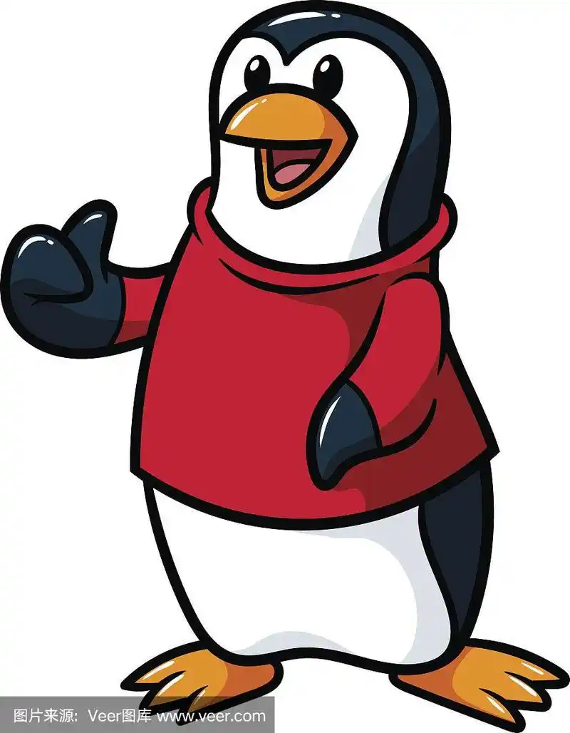 企鹅,绘画插图,卡通,矢量,翘起大拇指