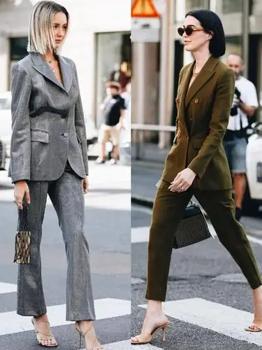 原创穿西装就要又美又飒欧美时髦精的出街搭法高级大气不显老