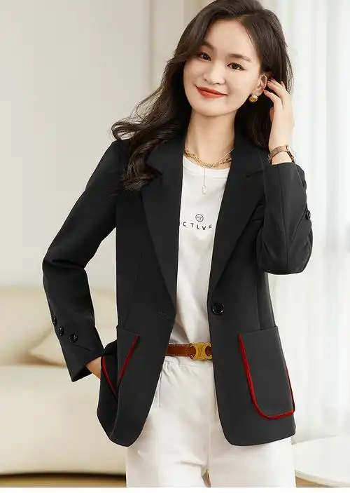 西装外套女秋装2024年新款爆款高级感小个子短款休闲