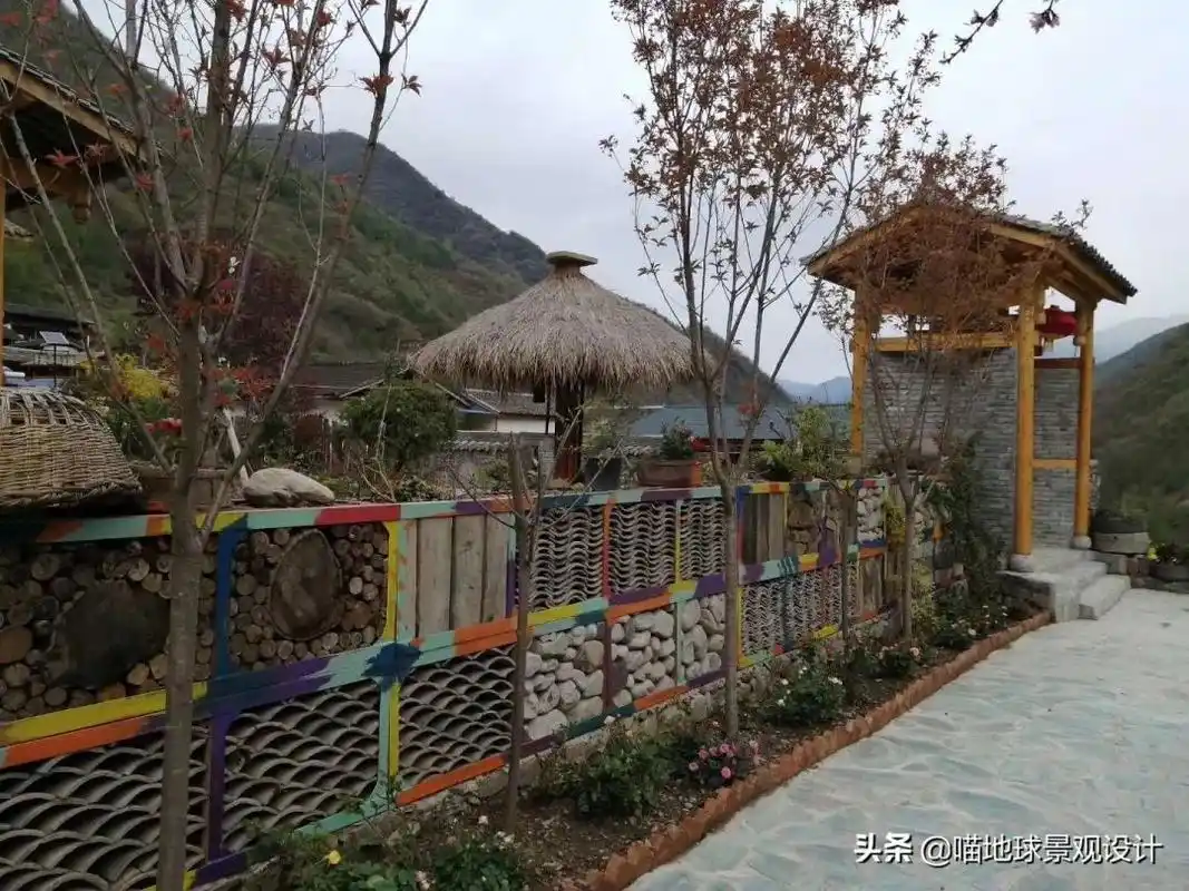 美丽乡村创意景墙围墙设计,土的很有味道_澎湃号