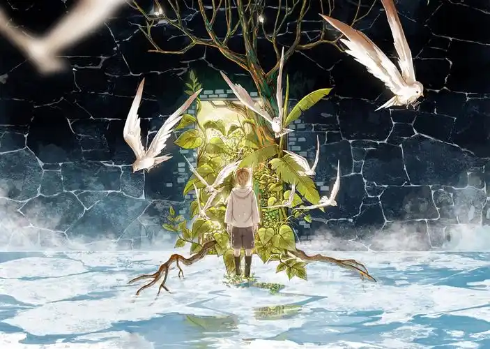 插画,艺术,水彩,场景,壁纸,线条,涂鸦,黑白,手绘,彩铅,治愈,森系,水粉