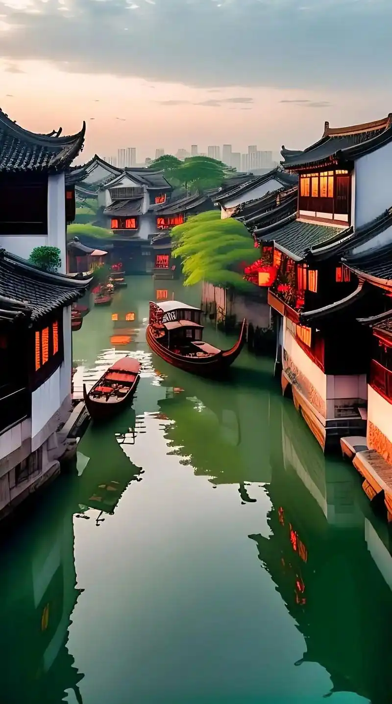 江南水乡美景.#图文伙伴计划 漫步在江南水乡的小道上,仿佛置 - 抖音