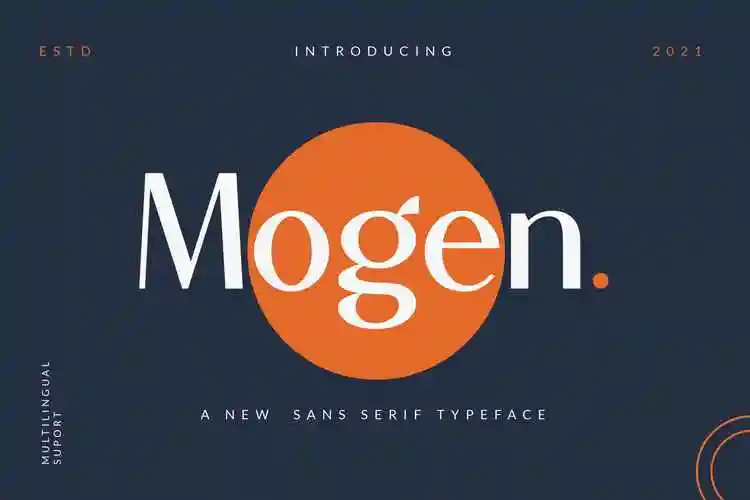 复古优雅杂志海报徽标logo设计无衬线英文字体 mogen
