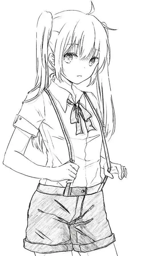 可爱漫画素描简笔画