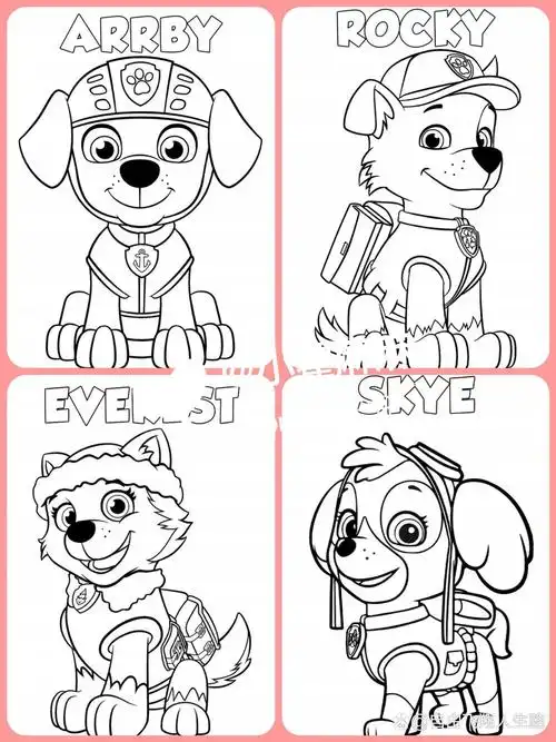 97汪汪队狗狗简笔画来啦