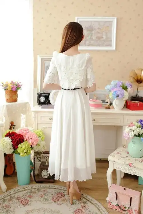 2018新款夏季连衣裙小清新长裙气质学生裙子中长款可爱夏女韩版 - 新