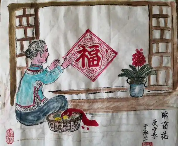 西四北三条书画班抗击疫情书画作品(民俗民风,老北京文化篇)