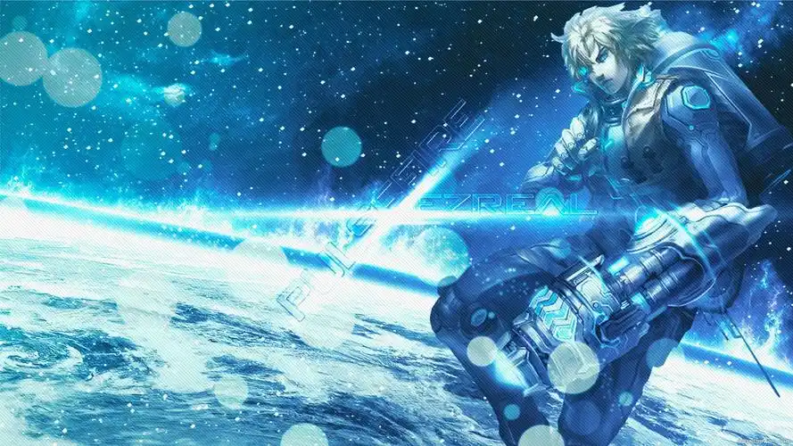 英雄联盟未来战士伊泽瑞尔帅气同人高清电脑桌面壁纸