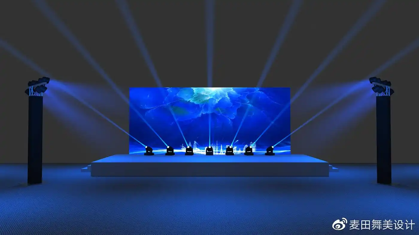 室内活动小舞台舞美设计效果图