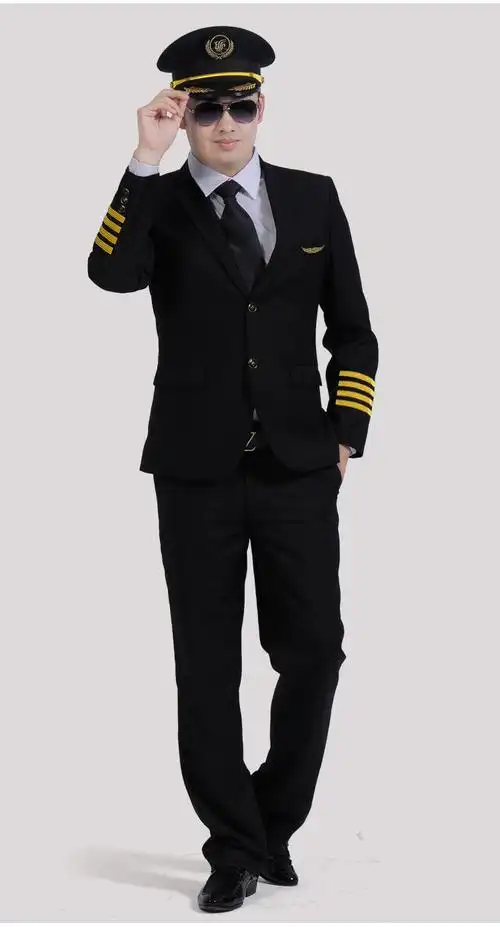 机长制服飞行员服装 航空服饰 工作派对飞行员制服副机长服批.