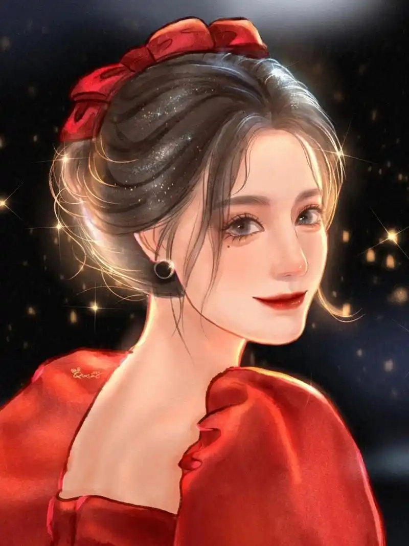 手绘迪丽热巴头像 手机壁纸96 迪丽热巴头像画好啦~请大数据帮我