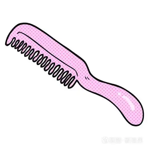 写意画的卡通梳子