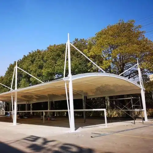 宽城满族自治县兴隆县平泉县膜结构车棚效果图图片