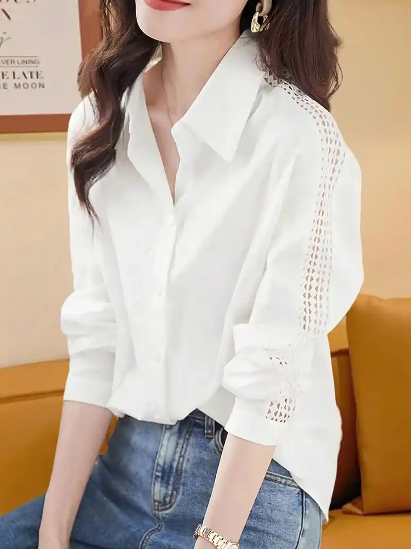 姐妹们,你们喜欢的早春新款长袖白衬衫来啦! - 抖音
