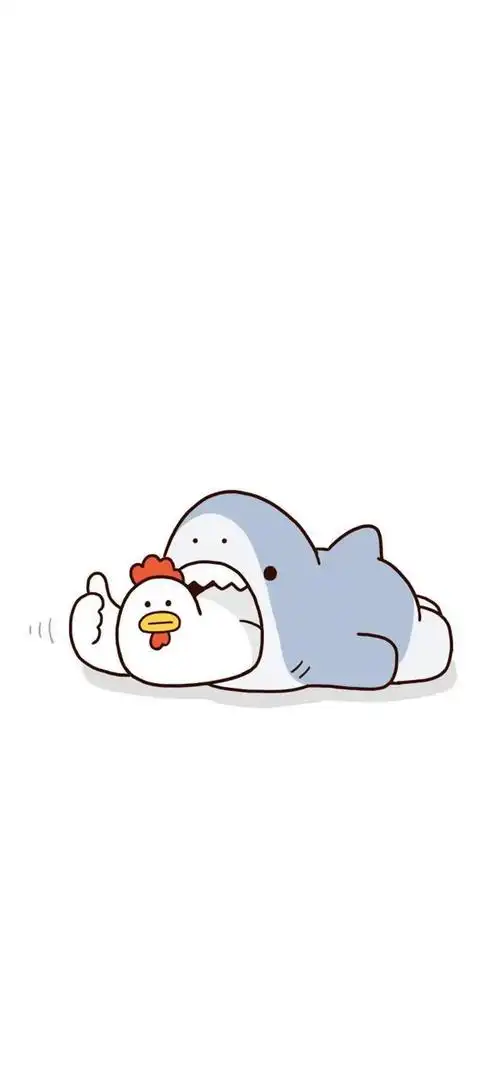 壁纸|可爱小鲨鱼,白色主题_网易订阅