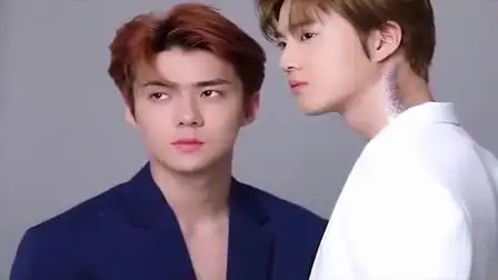 exo金俊勉,吴世勋拍摄花絮,这里有两个行走的画报啊