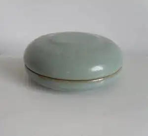 汝瓷汝窑朱氏天青釉汝瓷文房印尼盒老汝瓷七八十年代