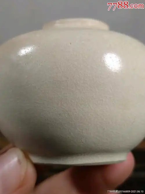 明代白釉开片水盂小罐全品完整-单色白瓷-7788文玩