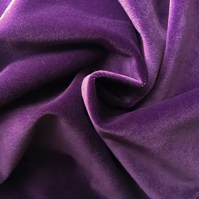 轻i奢简约现代法式全遮光纯色深紫色丝绒天鹅绒落地窗客厅窗帘定