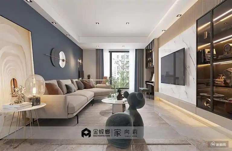 装酷网 装修效果图 巴黎香颂120平现代,有质感的都市生活 现代 三室