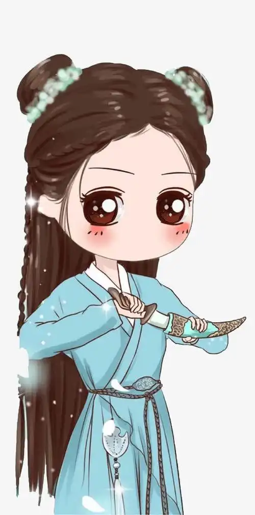 卡通人物简笔画美少女古装