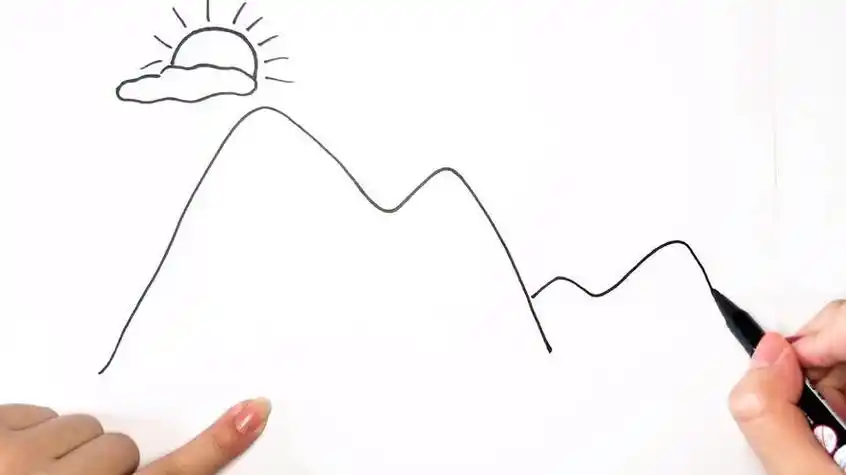 简笔画画白天的天空简笔画春天要如何画日出蓝天花朵大树简笔画大全