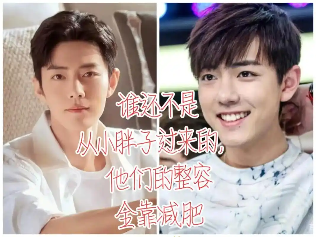 谁还不是从小胖子过来的,他们的整容全靠减肥#肖战 #gul - 抖音