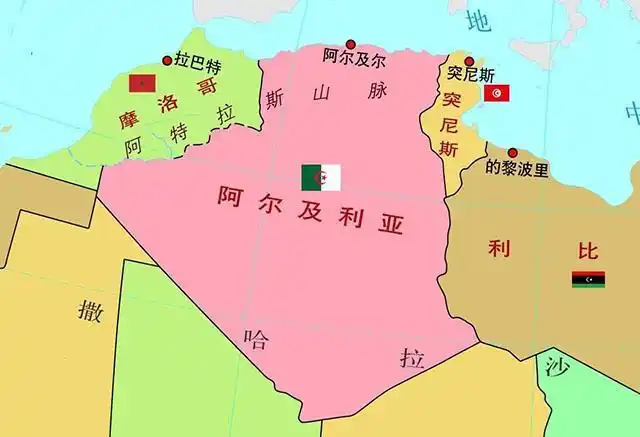 阿尔及利亚地图