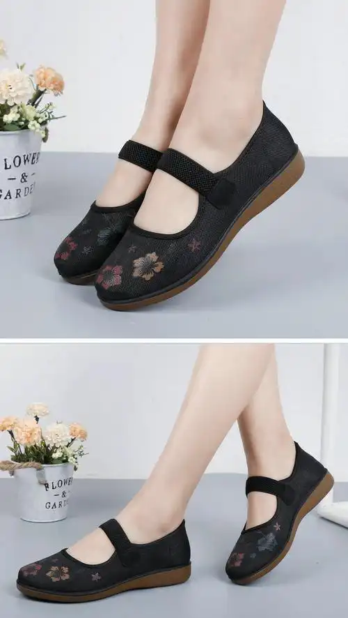 老太太小脚布鞋夏季老奶奶夏天春秋老北京女鞋老人鞋小码 33 34平底鞋