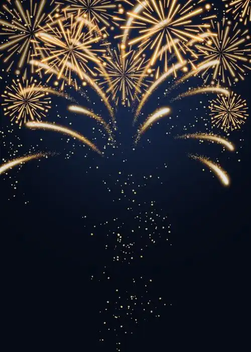 36款喜庆节日新年春节元旦海报绽放烟花背景psd设计素材ps源文件