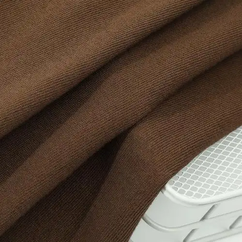 咖啡色250g重磅纯棉宽松巧克力无缝桶织棕色短袖大码女装