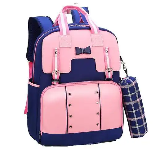 logo儿童书包小学生schoolbag学院风pu皮耐磨英伦风女印字