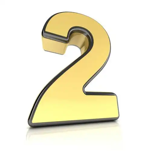 白色背景上的立体数字四