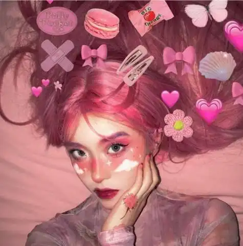 粉色系女生头像ins