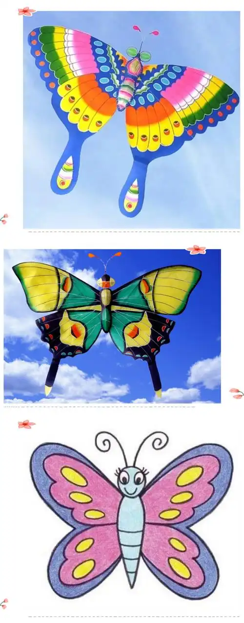 蝴蝶(二)简易折叠的小蝴蝶 蝴蝶(三)diy一个漂亮的蝴蝶风筝怎么样呢?