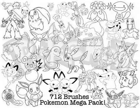 神奇宝贝背景图简笔画