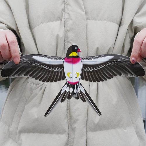 旋龙鱼竿风筝动态小孩迷你老鹰燕子宝宝儿童手持微风易飞蝴蝶小风筝鸟