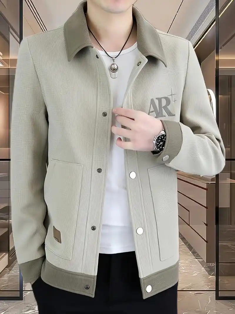 男士高档春秋款高档夹克外套!帅哥们!时尚百搭春秋夹克外套.男 - 抖音
