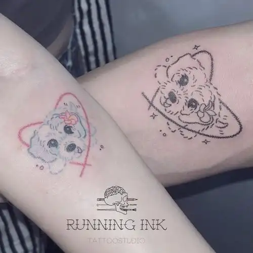 这是专属于你们的小可爱|小狗情侣纹身