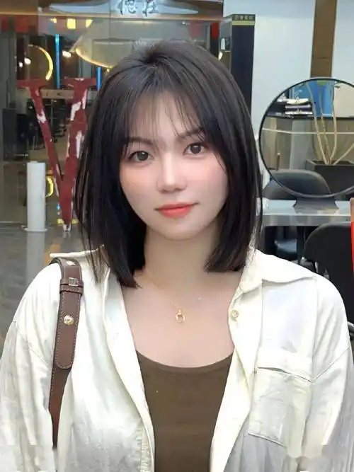女生看过来了,中长发这样剪,既好看又容易打理,不烫不染也会非常好看