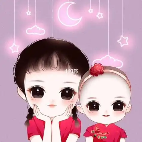 姐弟俩卡通头像可爱