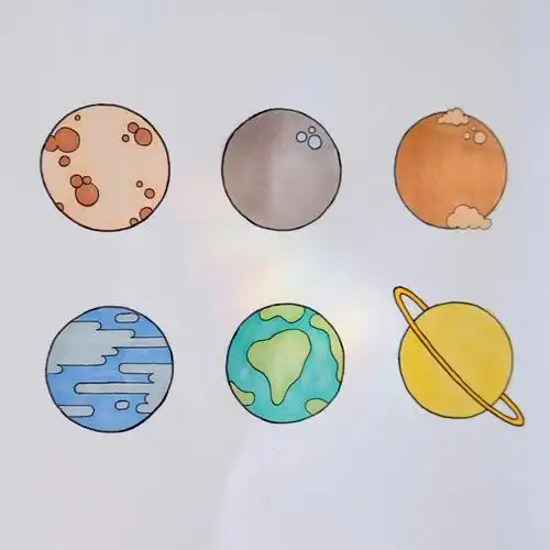 卡通简笔画星球简笔画手绘附过程