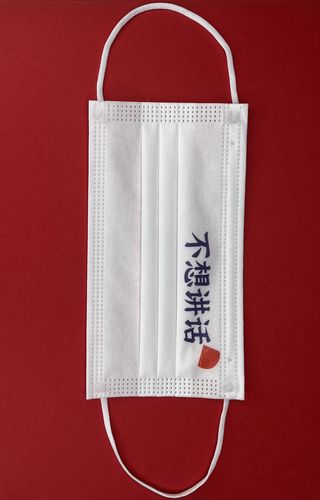 大逗文创不想讲话印花口罩个性搞怪原创文字口罩