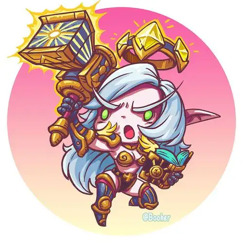 原创作品插画游戏原画魔兽q版同人魔兽世界booker名状克苏鲁3王三2313