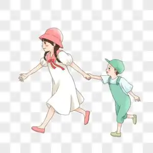 迎着晚霞奔跑图片