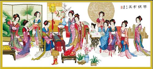 高清十二金钗装饰画红楼梦书画名人名画电子版tif格式其它设计服务