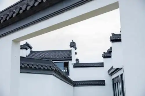 安徽省黄山市歙县徽派建筑群马头墙特写