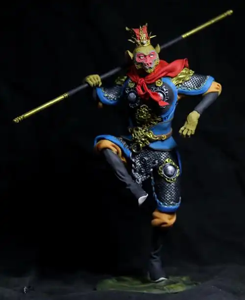 塑新斋潘纪坤手作彩塑作品之悟空大圣