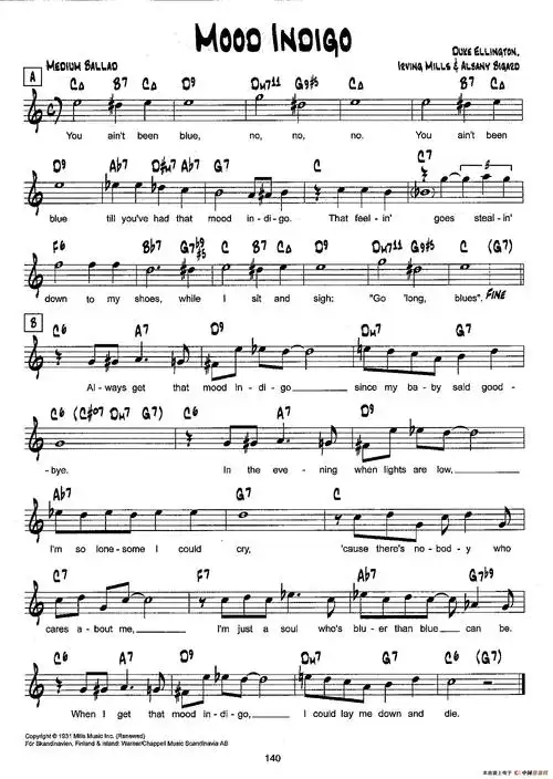 降b爵士乐谱:mood indigo(1)_降b爵士乐谱:mood indigo.png